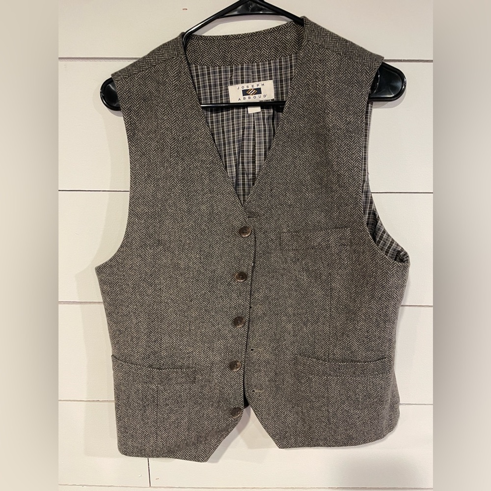 FALL/WINTER Joseph Abboud Men's Brown Wool Blend Vest Waistcoat S